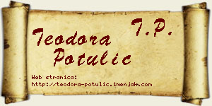 Teodora Potulić vizit kartica